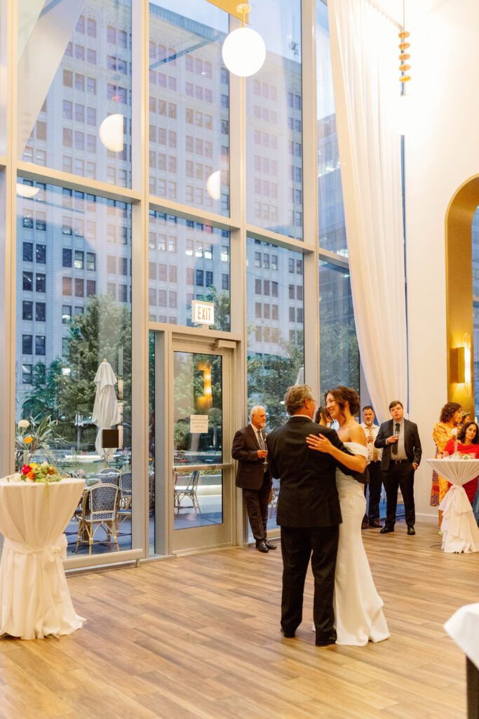 father daughter dance at canal street eatery during loose-editorial reception