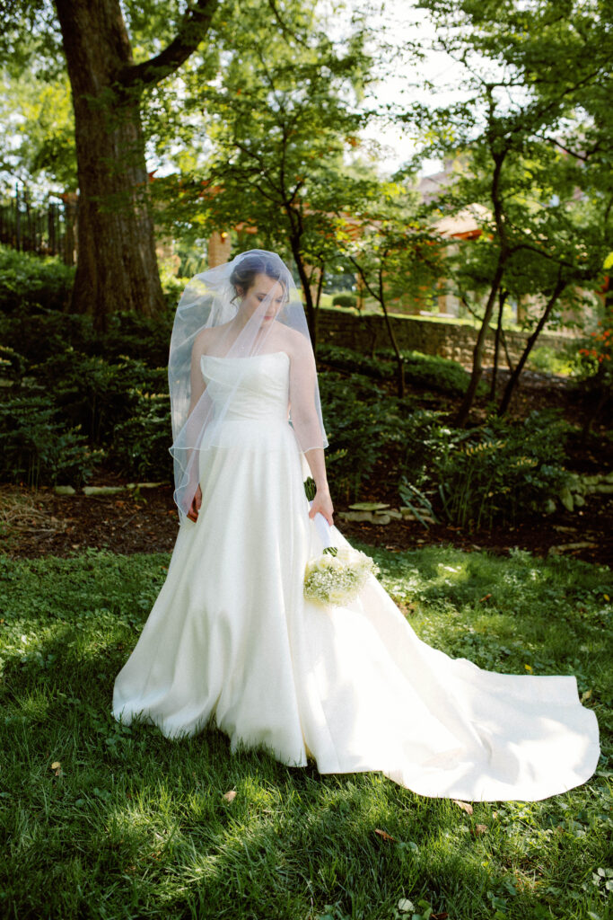 editorial wedding portraits with natural light