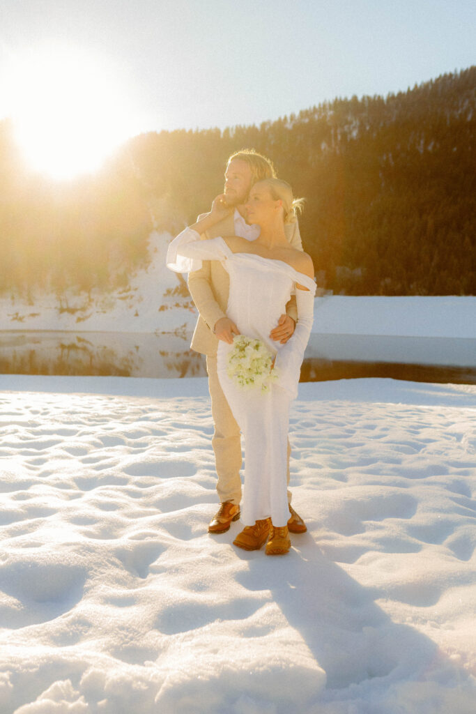 Artful editorial elopement photography in Salt Lake City capturing movement and connection