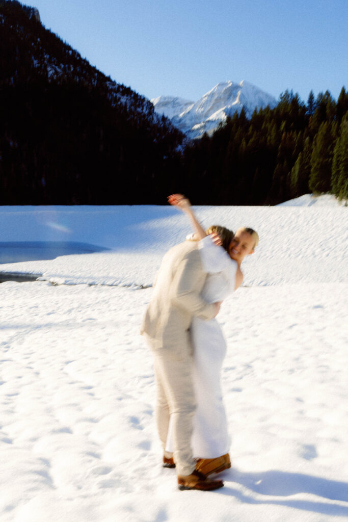 Artfully directed editorial elopement photography in Salt Lake City with natural, joyful moments